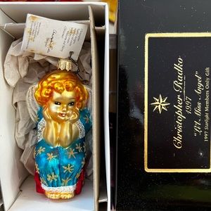 Vintage, Christopher Radko, Little Miss Angel, with tag attached